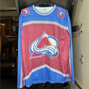 NHL Colorado Avalanche Long Sleeve Jersey - Blue, Maroon, White